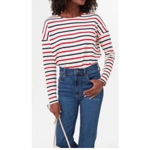 Pomander Place Tuckernuck Hayden Tee Womens M Americana Striped Cotton Nautical